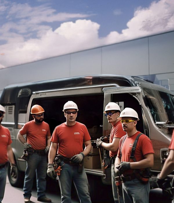 a group of electrican in red tshirt 2